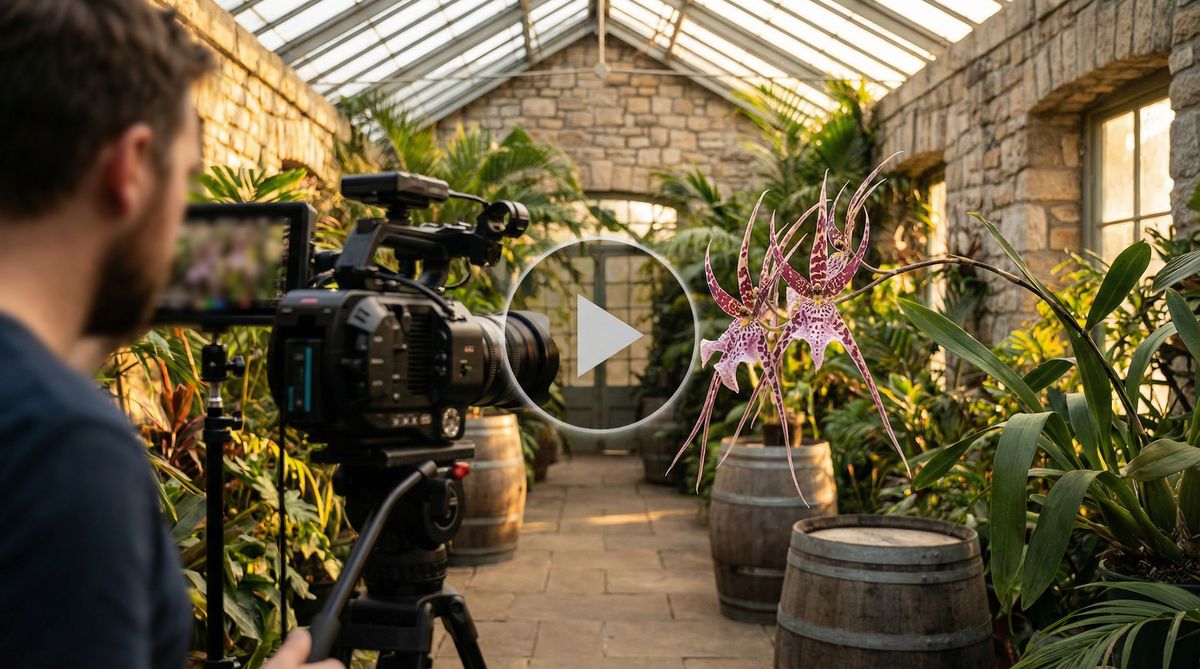 国产视频植物视频-珍稀兰花微距拍摄